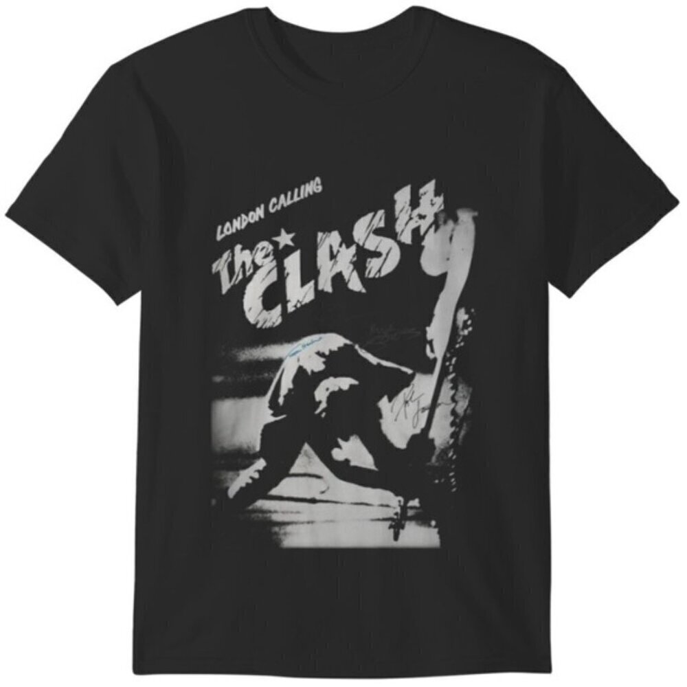 The Clash London Calling T-Shirt Retro Punk Rock Band Tee Vintage Music
